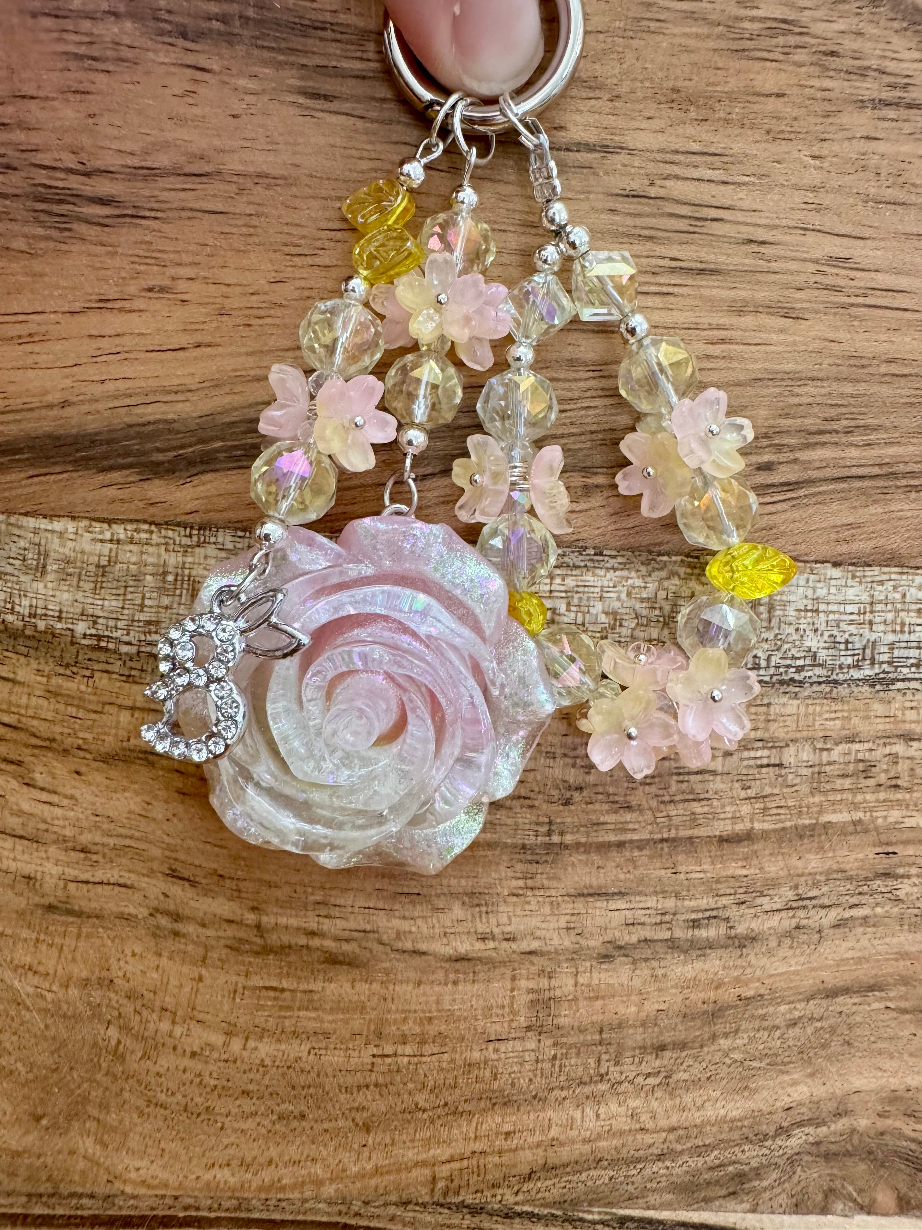 Strawberry Lemonade Rose Bag Charm