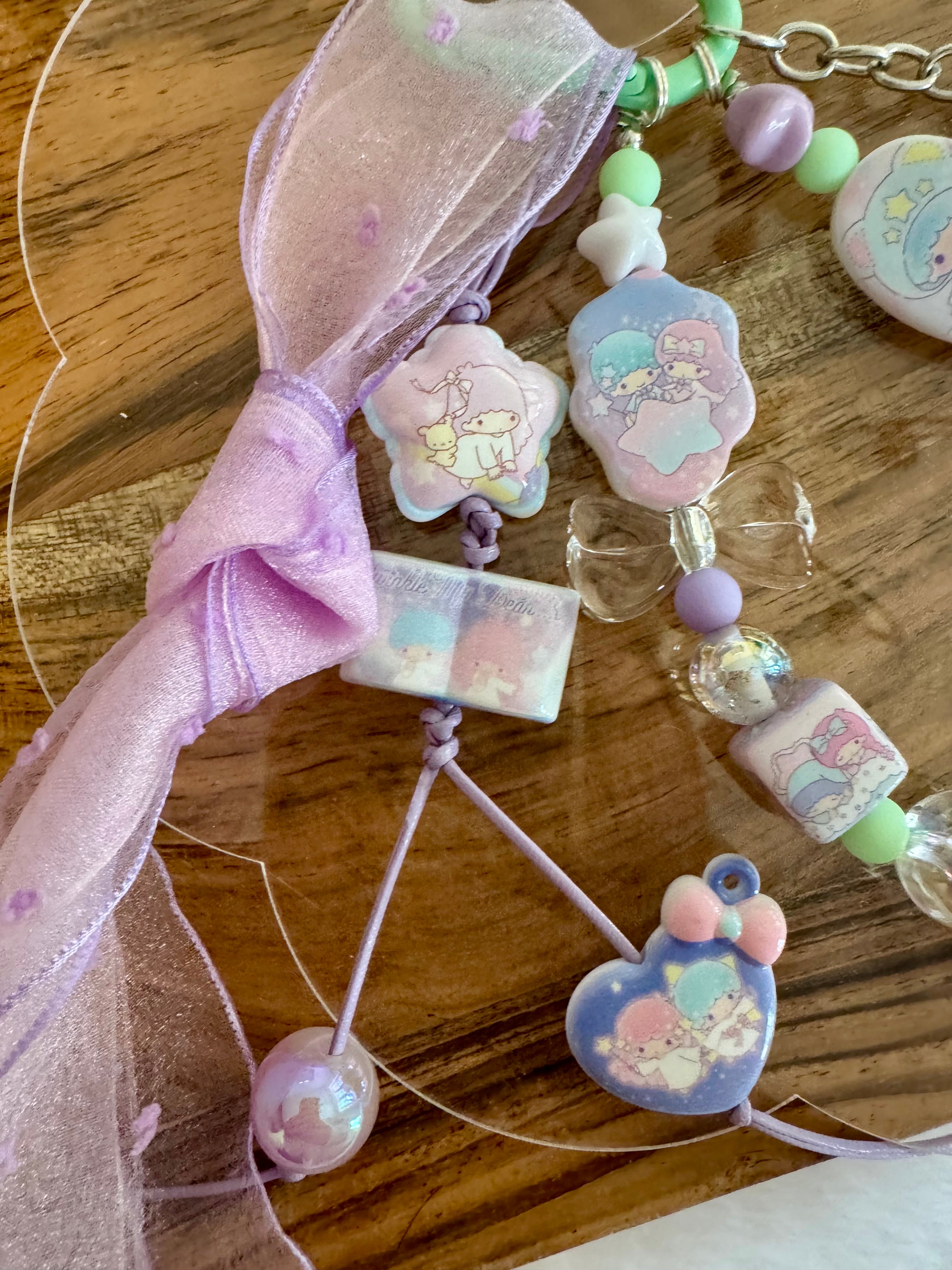 Pastel Little Twin Stars Bag Charm