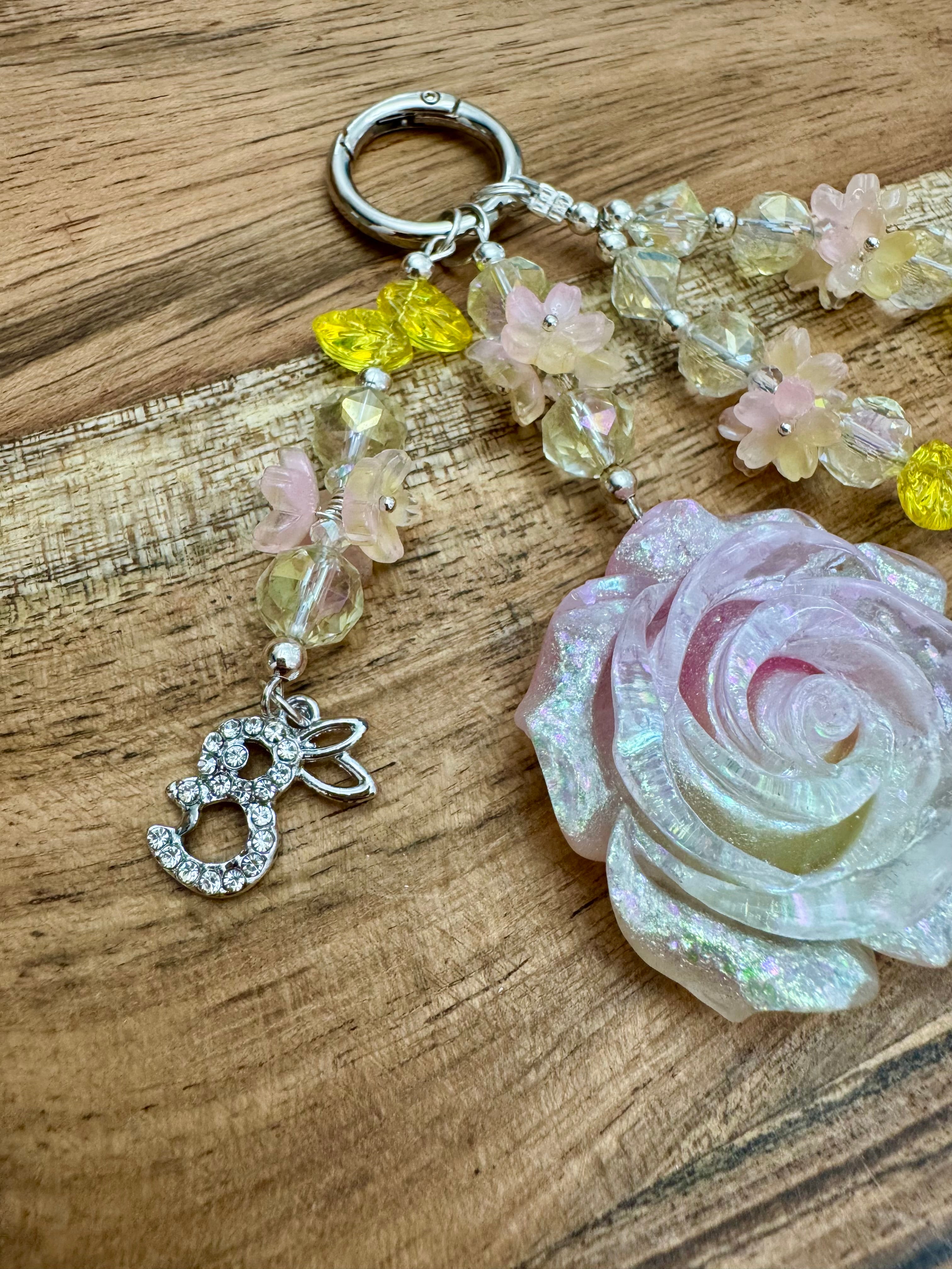 Strawberry Lemonade Rose Bag Charm