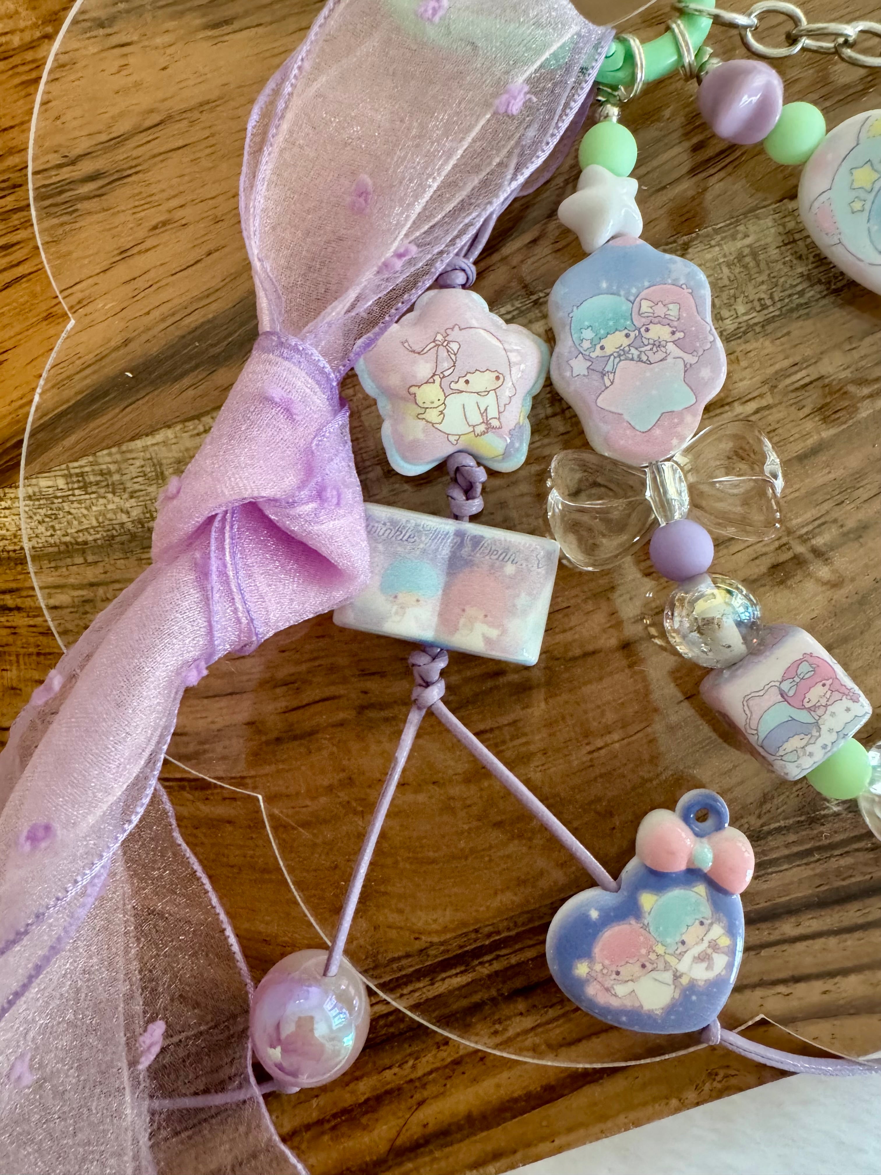 Pastel Little Twin Stars Bag Charm