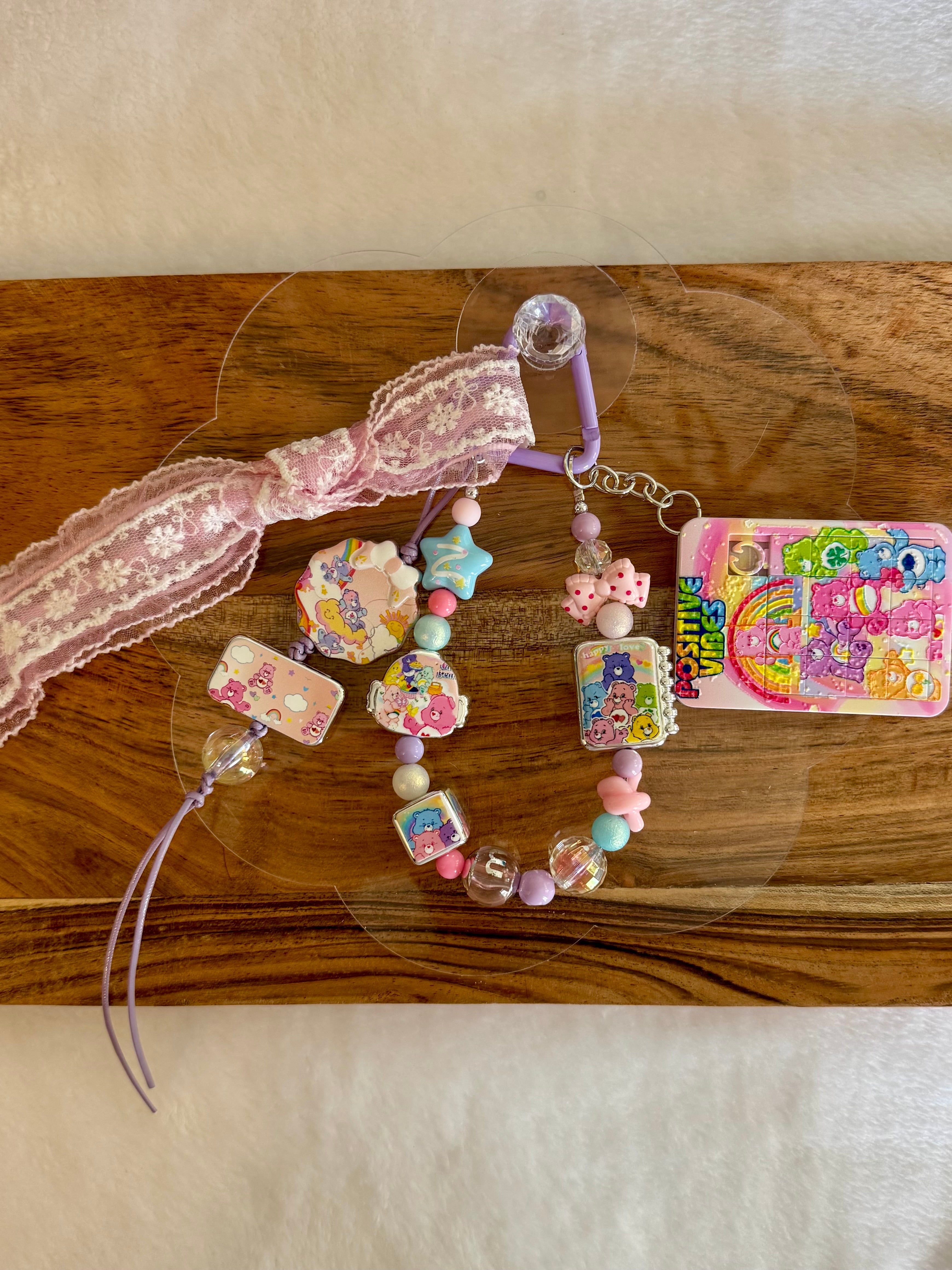 Rainbow Care Bear Bag Charm