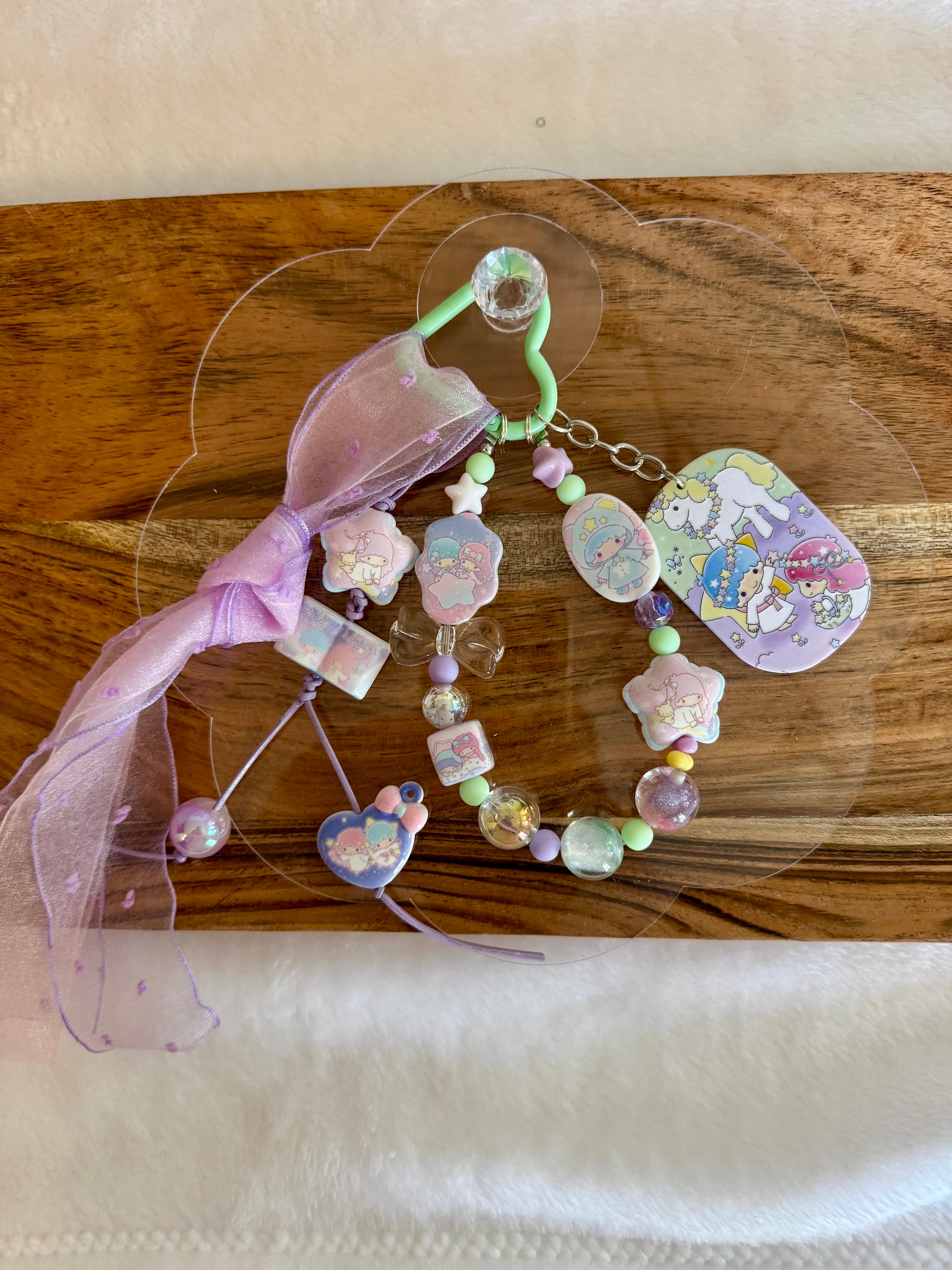 Pastel Little Twin Stars Bag Charm