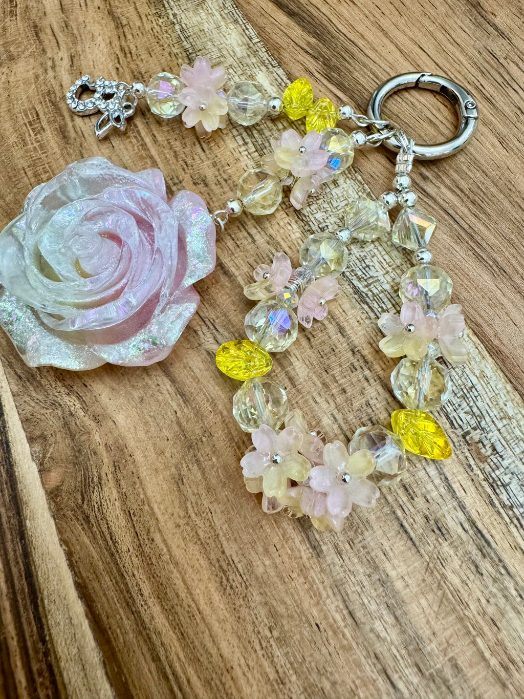Strawberry Lemonade Rose Bag Charm