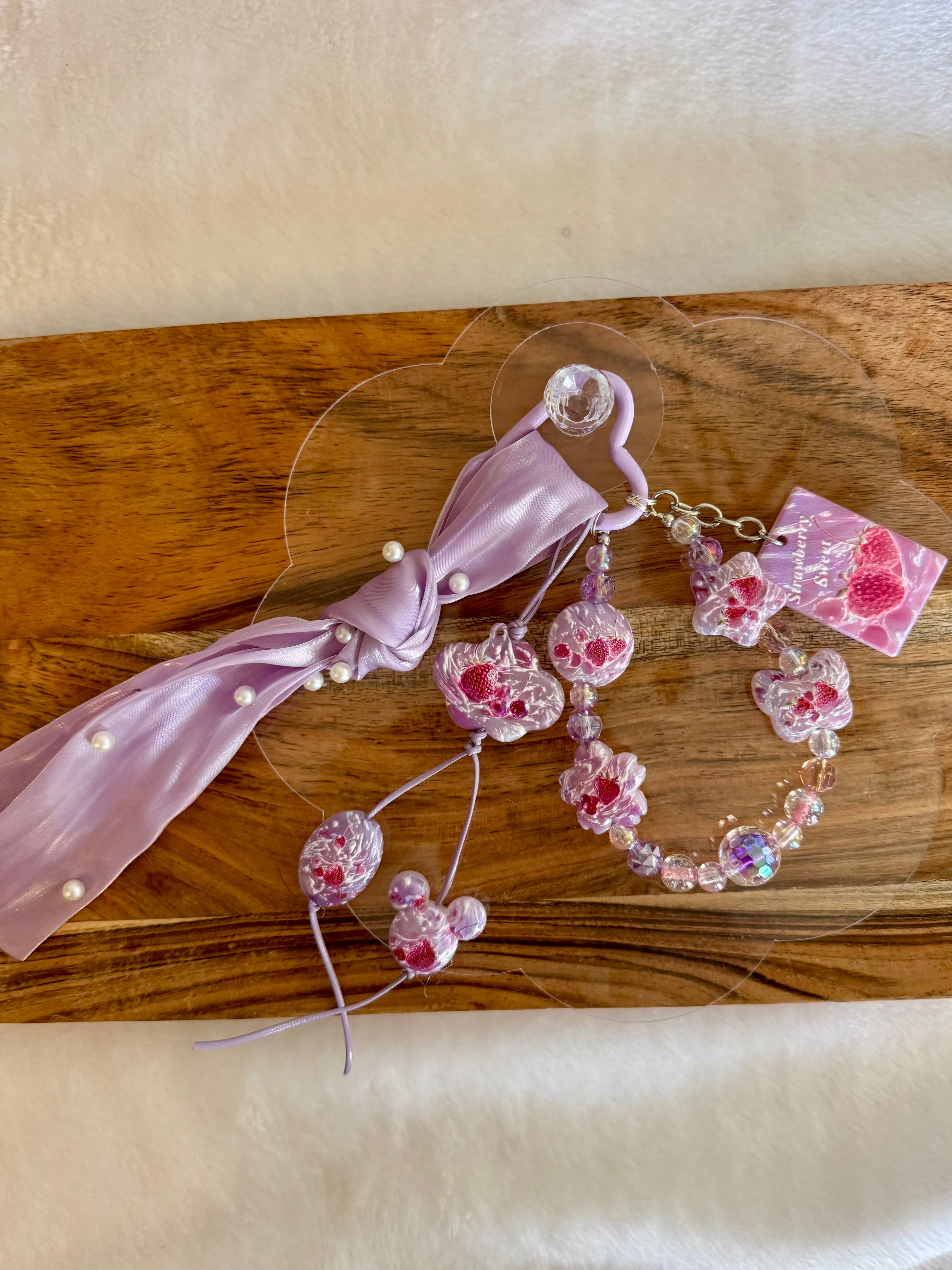Sweet Strawberry Bag Charm