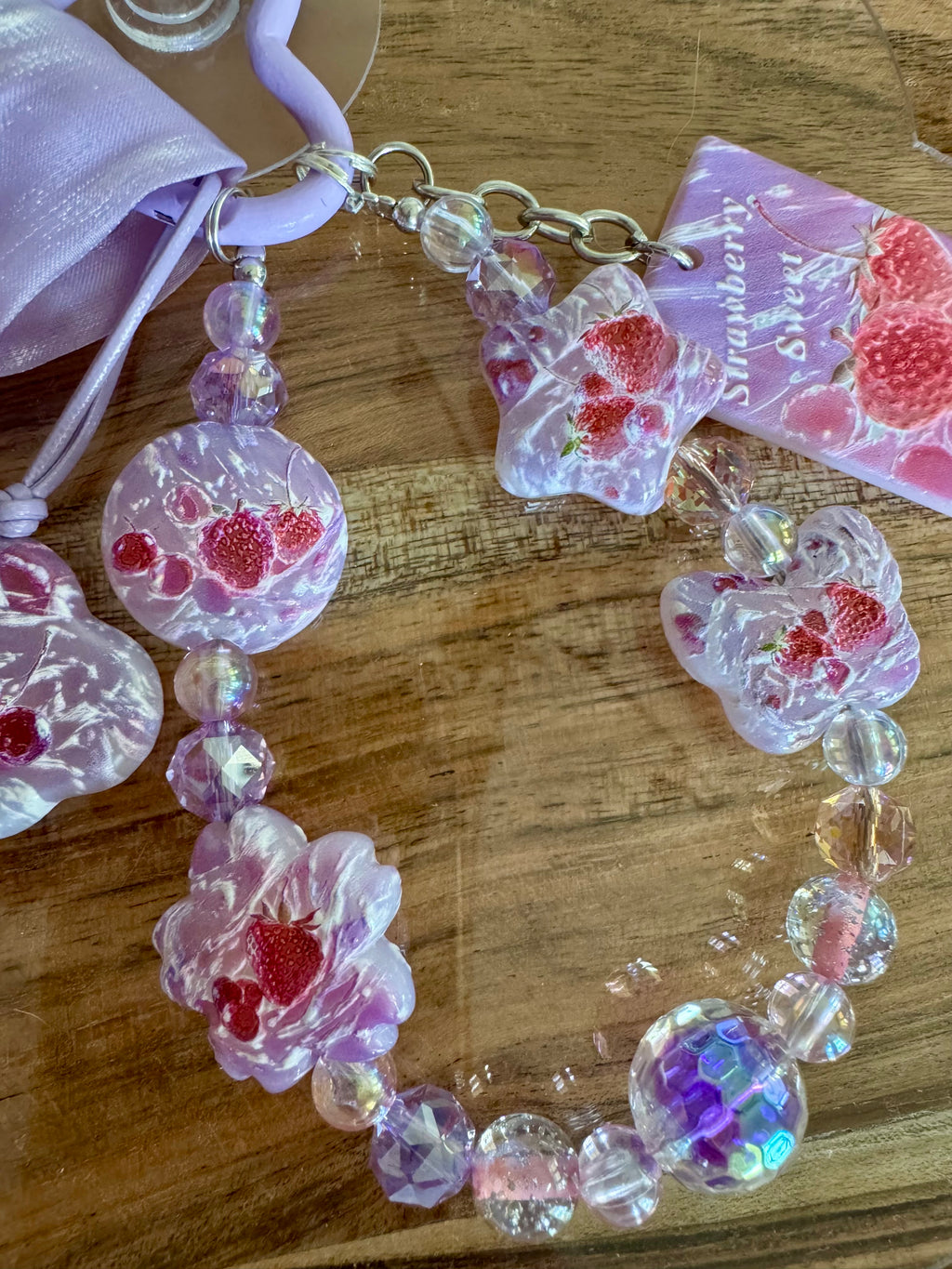 Sweet Strawberry Bag Charm