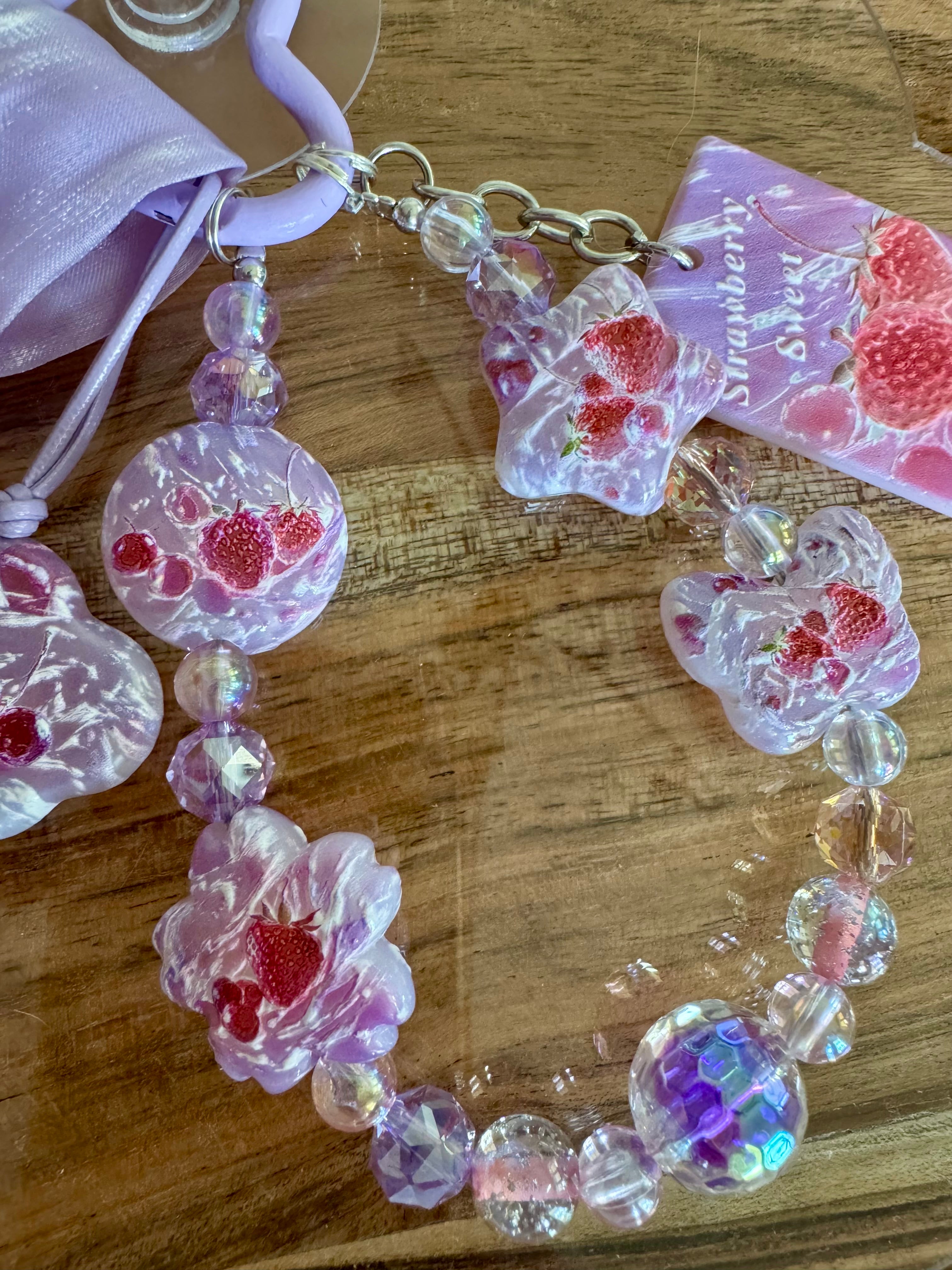Sweet Strawberry Bag Charm
