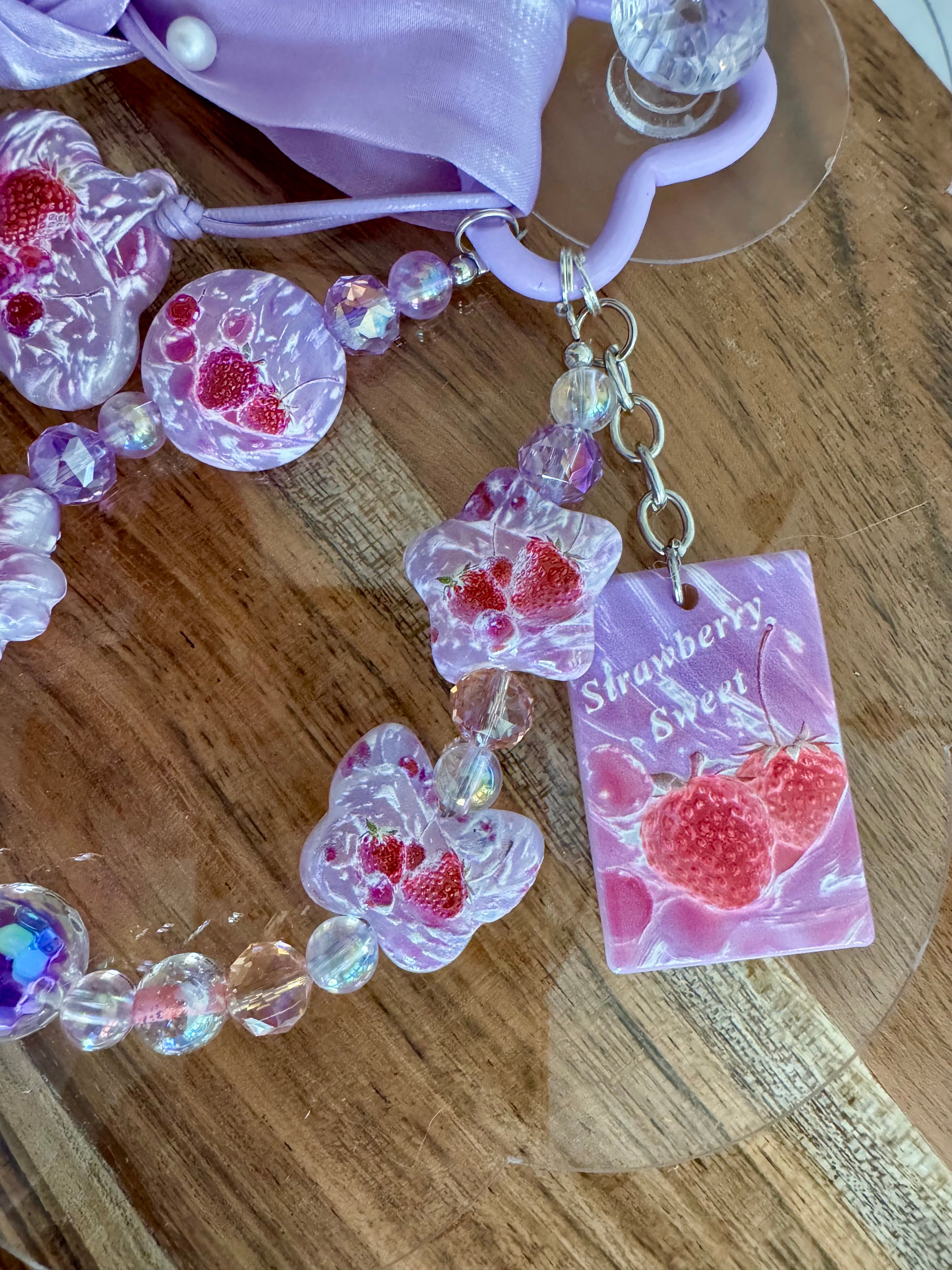 Sweet Strawberry Bag Charm