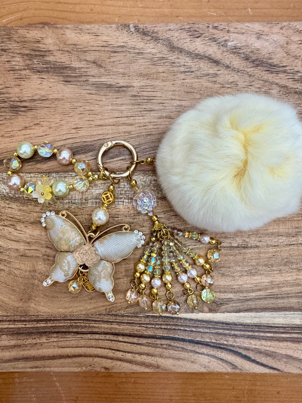 Silk Oriental Butterfly Bag Charm