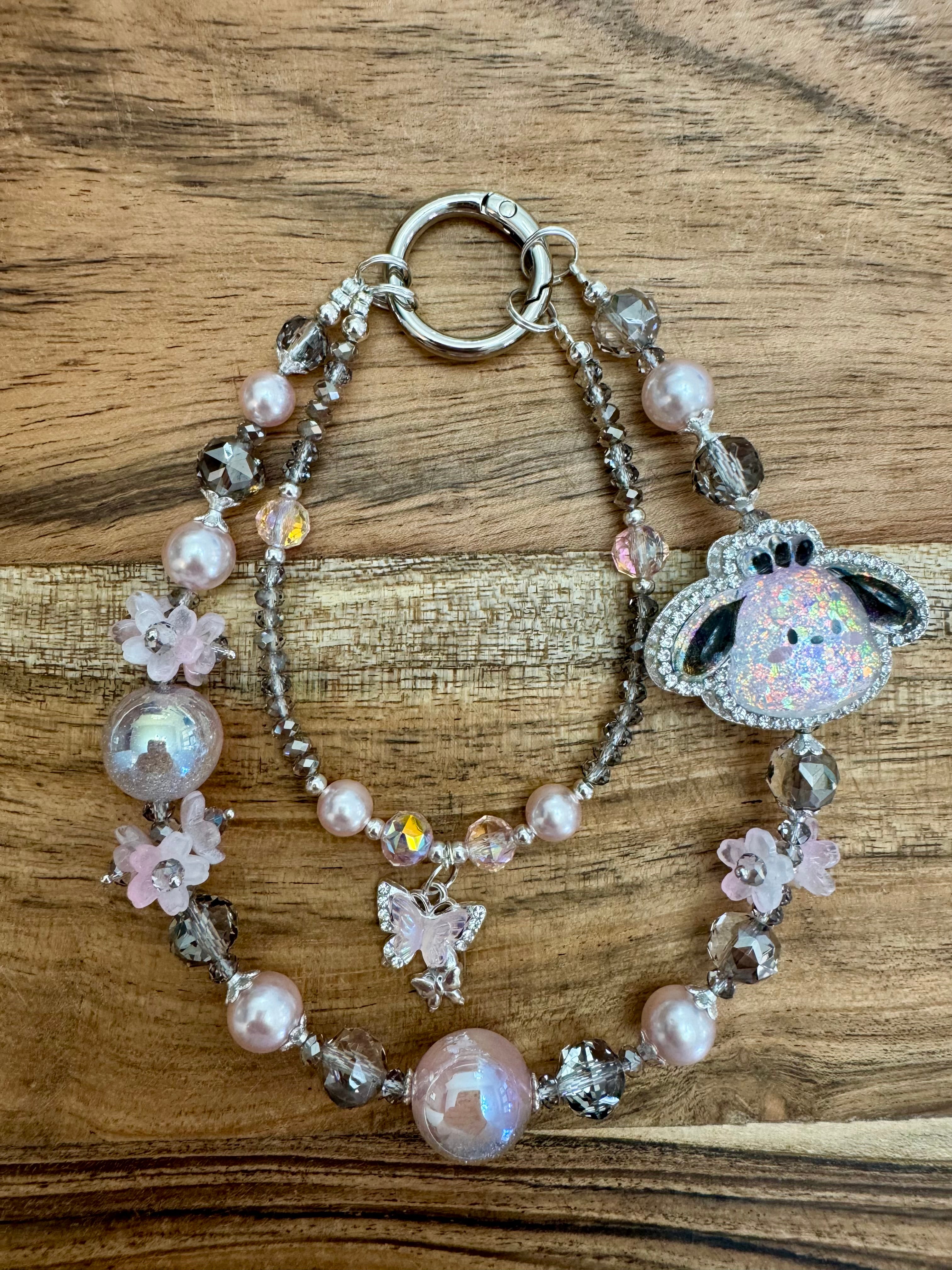 Crystal Pocha Phone Chain