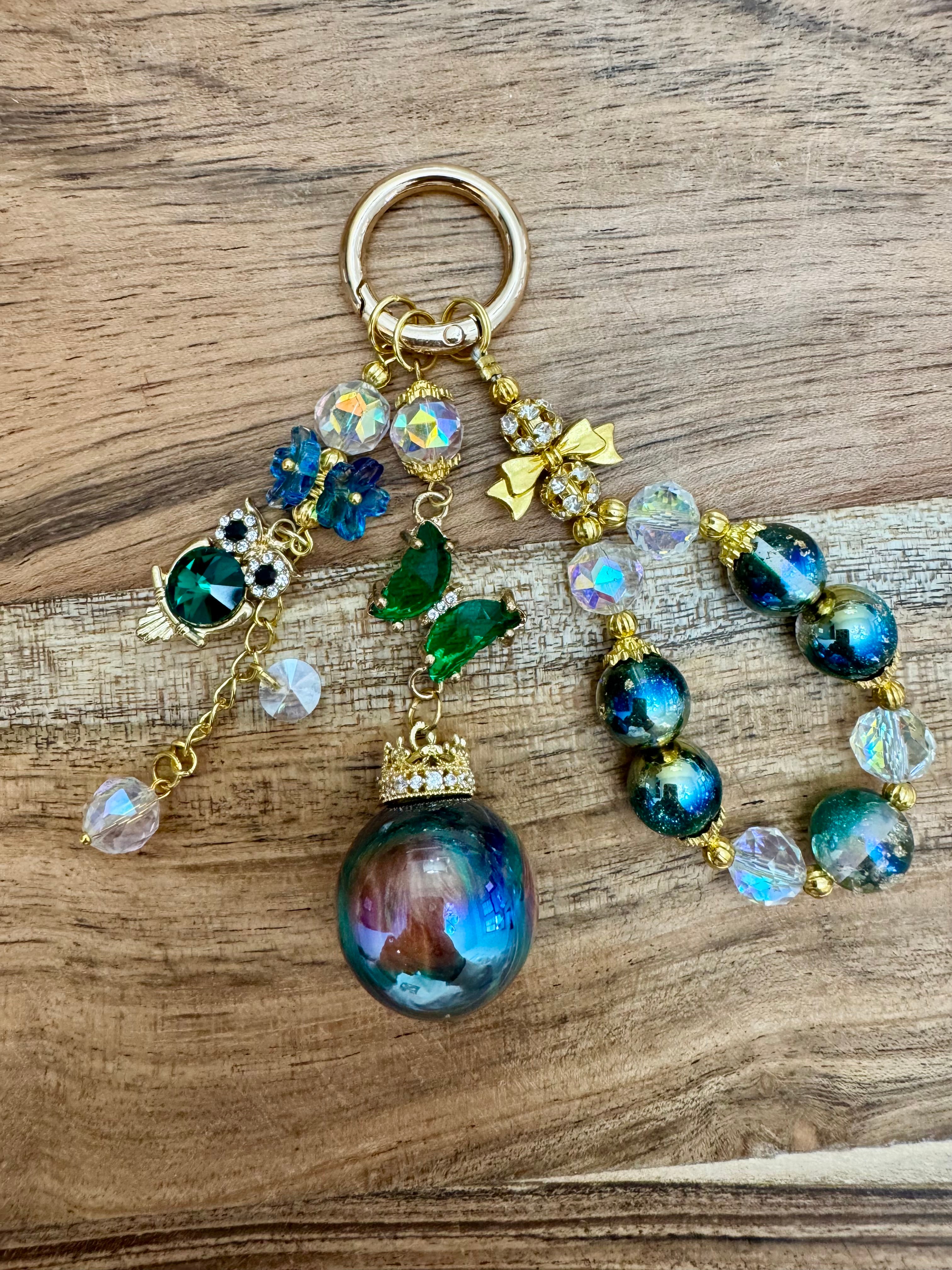 Emerald Green Forest Bag Charm