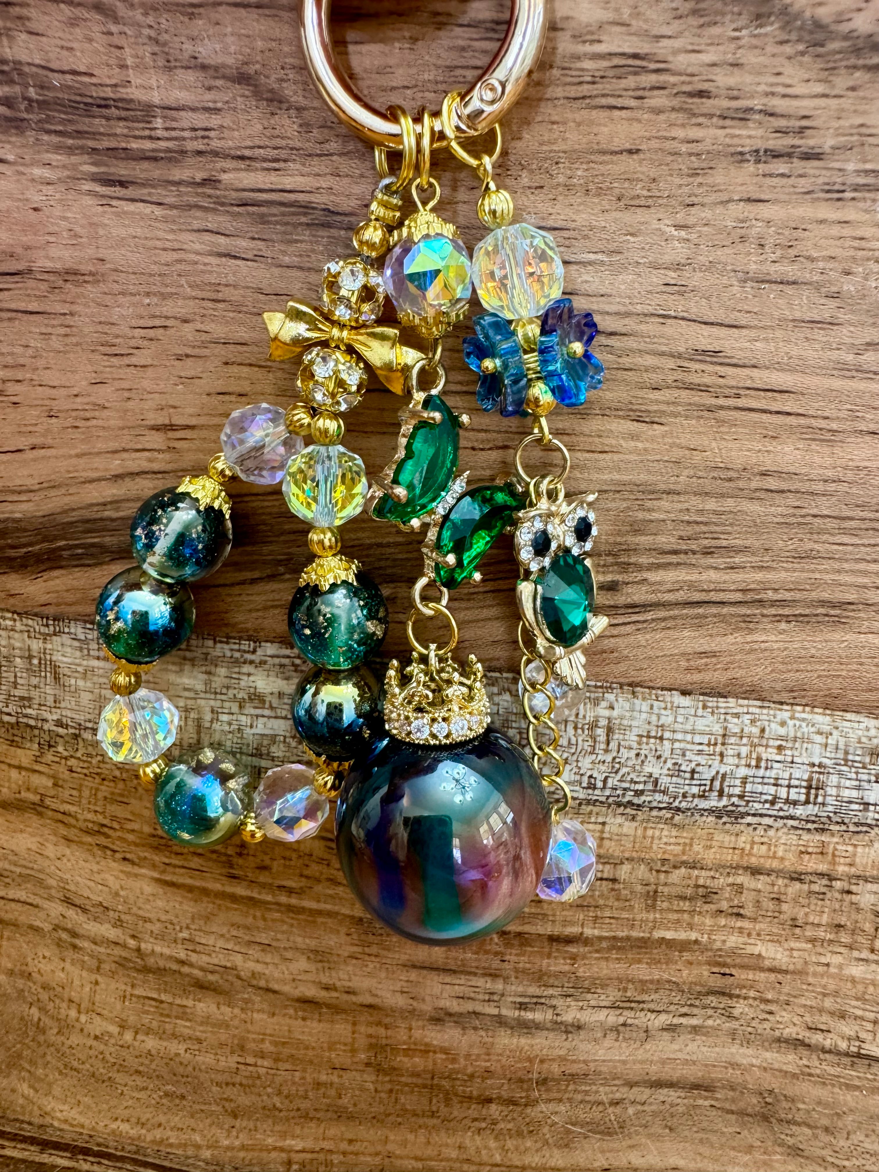 Emerald Green Forest Bag Charm