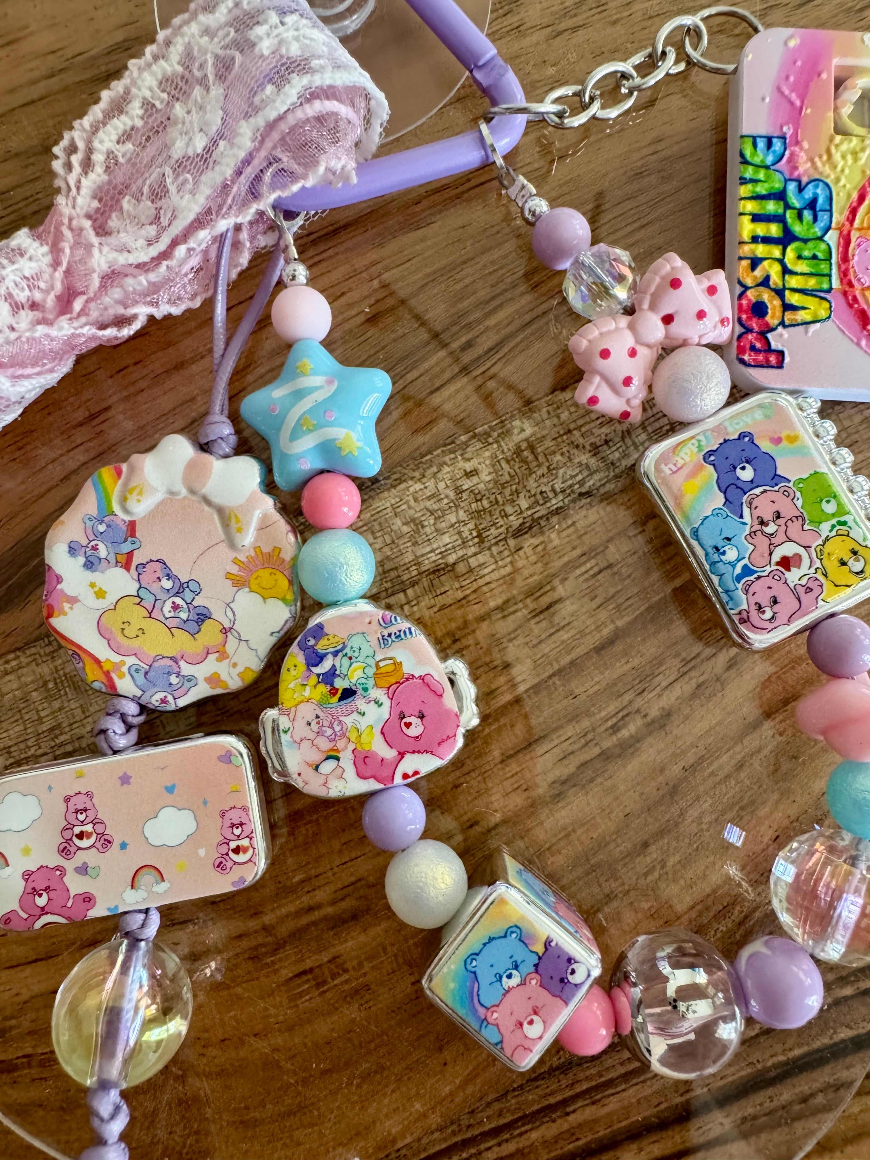 Rainbow Care Bear Bag Charm